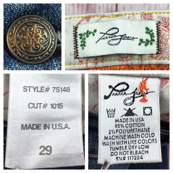 DISTRESSED Pierce Jeans Bootcut size 29 - Picture 5 of 8